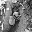 Excavation photograph : trench S - gully in south-west after removal of L1960 showing rubble fill.