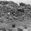 Excavation photograph : photogram of outside of broch wall
