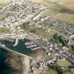 Oblique aerial view of Findochty, Moray, looking E.