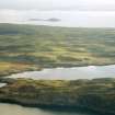 Aerial view of the south part of the island of Lismore, Loch Linnhe, Argyll and Bute, looking SE.