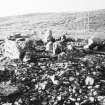 House prior to excavation showing alcove Copied from colour slide B81773/cs