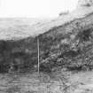 Excavation photograph: Section of mound.