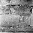 Interior view of stonework including runic inscriptions.