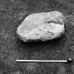 Excavation photograph : saddle quern.