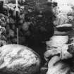Excavation photograph : boulder lintel  in souterrain.