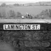 Street sign, Corner of Lamington Street and Geanies Street, Tain, Highland