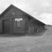 Renfrew. Neilston railway station. Detail of station building from NE.