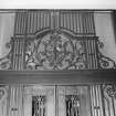 Kirkcaldy. Nairn's Linoleum works. Offices - detail of the ironwork thistle crest above the lift