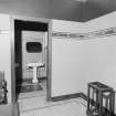 Kirkcaldy. Nairn's Linoleum works. View of offices - gentlemen's cloakroom (showing ornamental linoleum both on walls and floor)