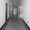 Kirkcaldy. Nairn's Linoleum works. View of office sample corridor with marble linoleum tiles