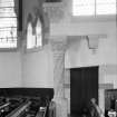 Interior view of Trinity Free Church, Irvine, showing pillar.