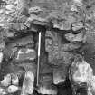 Excavation photograph : Hearth 252, looking east.