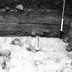 Excavation photograph : Mesolithic sands, 809 and hearth.