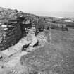 Excavation photograph : broch wall.