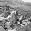 Excavation photograph : Broch walling - east.