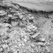 Excavation photograph : Broch wall, seaward from east.