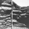 Excavation photograph : back wall of guard cell.