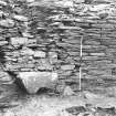 Excavation photograph : broch walling.