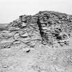 Excavation photograph : buckled steps of intra-mural stair.