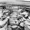 Excavation photograph : view SE along secondary extension to broch passage.