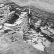 Excavation photograph : Broch walling, east.