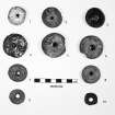Post ex photograph : spindle whorls.
