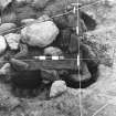 Upper Suisgill excavation photograph
Area I / IA / II - half-sectioned post-holes in natural.