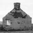 Survey photograph : site 51a - side elevation of latest domestic structure showing chimney.