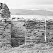 Survey photograph : site 51c - front elevation of agricultural building of drystone construction.