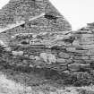 Survey photograph : site 51c - back elevation of agricultural building of drystone construction.