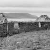 Survey photograph : site 51c - shot, from front of agricultural building of drystone construction.