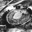 Excavation photograph : aerial view of motte.