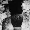 Excavation photograph - area D cellar through window slit