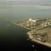 Aerial view of Nigg Fabrication Yard & Nigg Ferry, Cromarty Firth, looking NW.