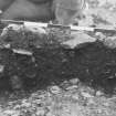 Excavation photograph : S. Brians samples in section. 0106.