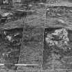 Excavation photograph X squares IV and VII immediately after the removal of the turf