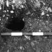 Excavation photograph : area C - posthole on western side of ditch terminal, from east.