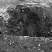 Excavation photograph : area C - f0009, terminal ditch section with probable secondary cut, from south.
