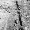 Excavation photograph : area 2, N-S trench, Hut G after removal of 10cm spit, from north.