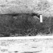 Excavation photograph : area 2 - E-W section, Hut G, H, central portion, 5th 1m segment, from S.