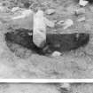 Excavation photograph : area 3 - half section of feature.
(description in photographic register indefinite)