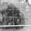 Excavation photograph : area 3 - posthole section f3580, under planning frame.
