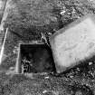 Falkland Palace Excavations
Frame 4 - Opened hatch of sewer F409 - from east
