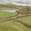 Aerial view of the Nairn railway viaduct, E of Inverness, looking SE.
