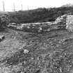 St Monance Saltworks
Excavations 1990-1996
Frame 3 - Panhouse 1: inner face of east wall of fore-chamber - from west

