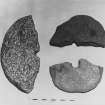 Excavation photograph : querns 137, 138, and 139.