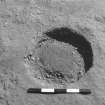 Excavation photograph : trench II - posthole BAN, 10cm off, facing north.