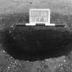 Excavation photograph : trench II - posthole BCP, half section, facing north.