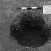 Excavation photograph : trench II - posthole BAS, facing north.