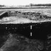 Excavation photograph : ditch section of ring-ditch house.